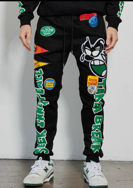 Chenille Patch Joggers