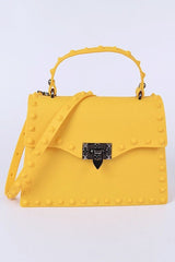 Matte Finish Studded Convertible Jelly Bag