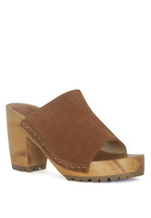 JARRAH SUEDE SLIDE CLOGS