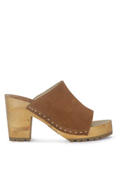 JARRAH SUEDE SLIDE CLOGS