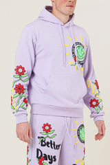 Flower Graphic Terry Pullover