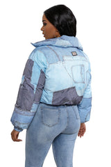 Denim  PUFFER JACKET