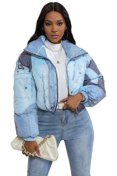 Denim  PUFFER JACKET