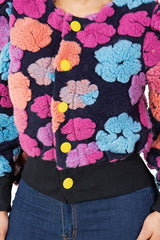 Flower woolen JACKET