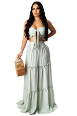 WOMEN SUMMER FASHION 2PC DRESS SET