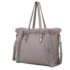 MKF Liza with Faux Fur Women Tote Bag by Mia K