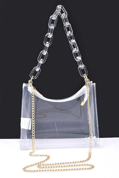 Acrylic Shoulder Chain Cleared Transparent Bag