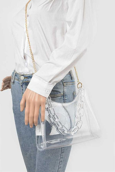 Acrylic Shoulder Chain Cleared Transparent Bag