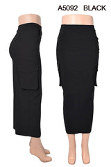 LONG  / CARGO SKIRT WITH  POCKETS