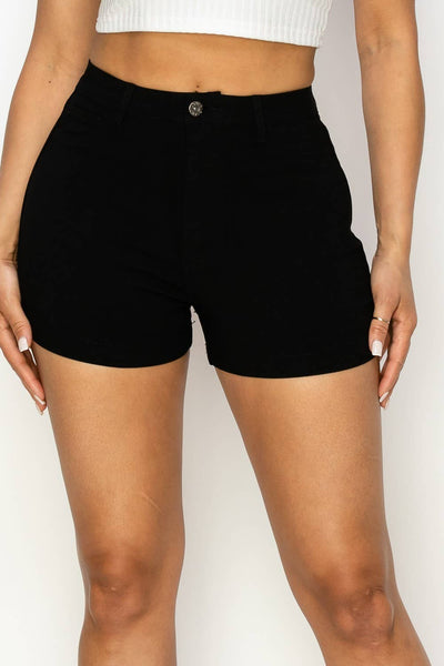 HIGH WAISTED SUPER-STRETCH WOMEN'S COLORED SHORTS