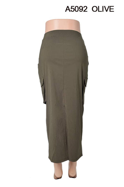 LONG  / CARGO SKIRT WITH  POCKETS