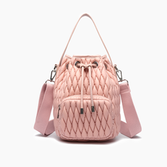 Ripple Plush Crossbody Bucket Bag