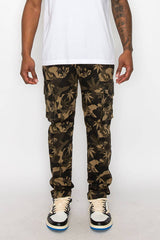 Camo Leaf Cargo Pants