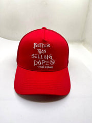 Fly Supply Clothing - Better Than Selling Dope - Real Estate (Trucker Hat - RED)